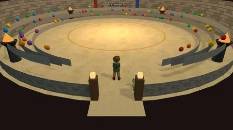 Inside the Battledome on the 3D island