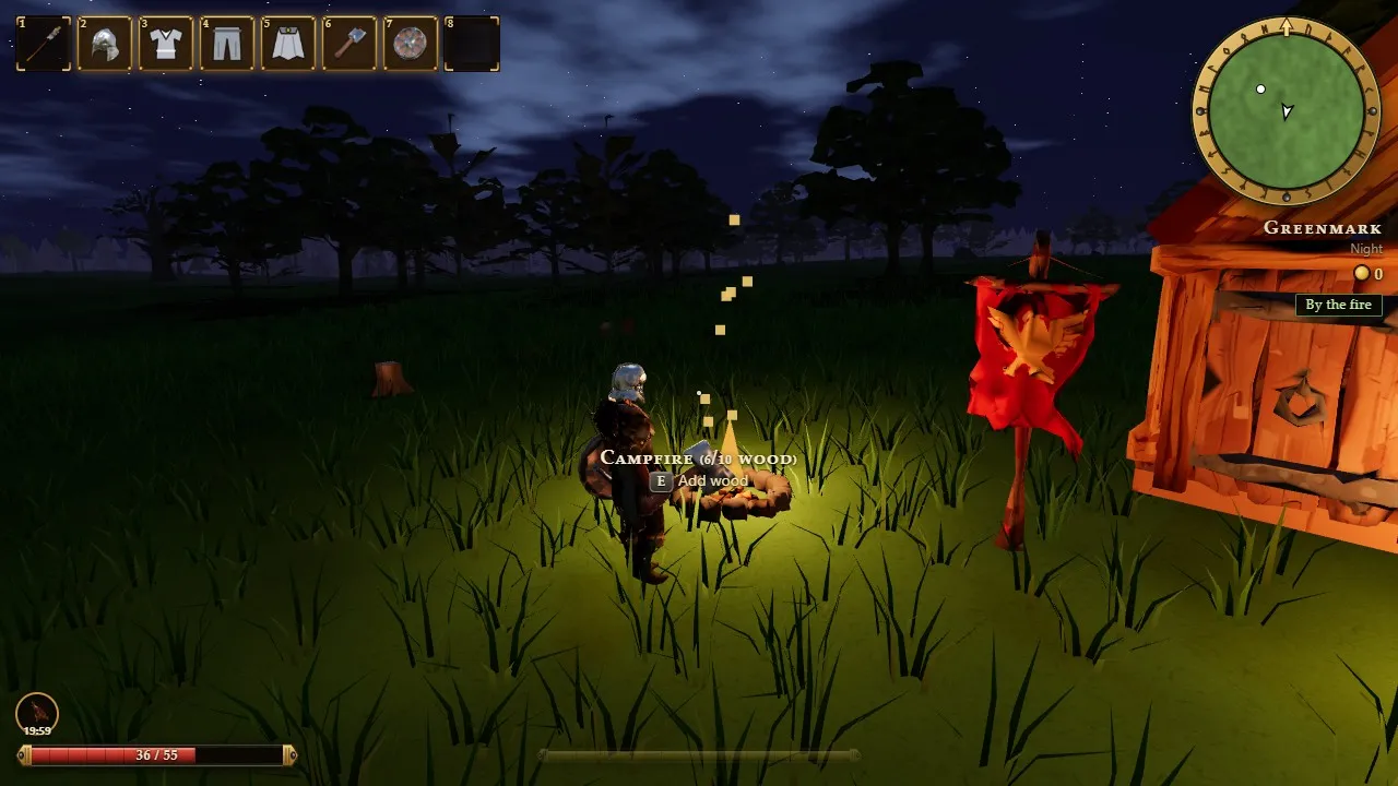 Night by the campfire